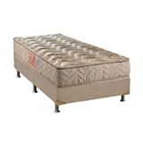 Cama Box Solteiro: Colchão Espuma Paropas D33 Pasquale + Base Crc Suede Clean(88x188)