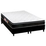 Cama Box King: Colchão Espuma Castor D45 Black E White Air + Base Crc Courano Black(193x203)