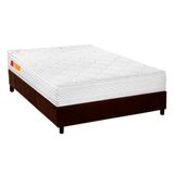 Cama Box Casal: Colchão Espuma Orthocrin D33 Royal Plus + Base Crc Suede Brown(138x188)