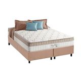 Cama Box Queen: Colchão Molas Anjos Superlastic King Best + Base Crc Suede Clean(158x198)