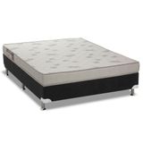 Cama Box Viúva: Colchão Espuma Ortobom Light Saúde + Base Crc Courano Black(128x188)