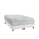 Cama Box Queen: Colchão Molas Ensacadas Luckspuma Masterpocket Maxi Dream + Base White(158x198)