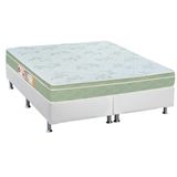 Cama Box Queen: Colchão Espuma Castor D33 Sleep Max + Base Crc Courano White(158x198)