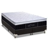 Cama Box Queen: Colchão Molas Ensacadas Probel Perfil Springs + Base Black(158x198)
