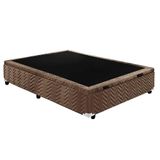 Cama Box Baú Casal: Colchão Ortopédico Paropas D33 / Ep Confort Ultra Firme + Base Brown(138x188)