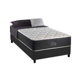 Cama Box Solteiro: Colchão Molas Ensacadas Anjos Masterpocket Fort Flex + Base Cinza(88x188)