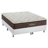 Cama Box Queen: Colchão Ortopédico Probel Guarda Costas Extra Firme + Base White(158x198)