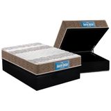Cama Box Baú Casal: Colchão Ortopédico Probel D33 / Ep Próintense Plus + Base Black(138x188)