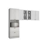 Cozinha Compacta Americana 3 Peças (2 Armários + 1 Paneleiro) Cpt12 Branco - Henn