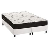 Cama Box King: Colchão Espuma Ortobom D45 Light Saúde + Base Crc Courano White(186x198)