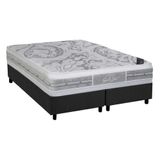 Cama Box King: Colchão Molas Pocket Ensacadas Castor Super Luxo Látex Slx + Base Gray(193x203)