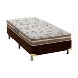 Cama Box Solteiro: Colchão Espuma Pelmex D28 Active Extra Firme + Base Crc Suede Brown(88x188)