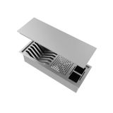 Calha Inox Slim 44x17cm Úmida Tampa Pratos Talheres Copos