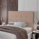 Cabeceira Cama Box Casal Queen Size Luana 160cm Linho Bege - Abmaza
