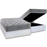 Cama Box Baú Casal: Colchão Molas Ensacadas Anjos Masterpocket Soft Dream + Base White(138x188)