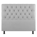 Cabeceira Cama Box Casal King Size Nice 195cm Suede Cinza Claro - Abmaza