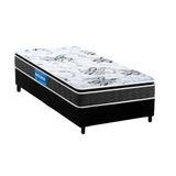 Cama Box Solteiro: Colchão Espuma D33 Probel Guarda Costas Premium Extra Firme + Base Black(88x188)