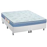 Cama Box King: Colchão Espuma Castor D45 Sleep Max + Base Crc Courano White(193x203)