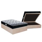 Cama Box Baú Casal: Colchão Espuma Probel D33 / Eppedic Prodormir Tech1500 + Base Clean(138x188)
