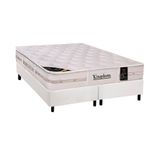 Cama Box Queen: Colchão Molas Pocket Ensacadas Castor Kingdom Aloe Vera + Base White(158x198)