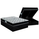 Cama Box Baú Queen: Colchão Probel D45/ep Advanced Tech2000 Double Face + Base Black(158x198)