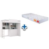 Colchão Platinum Orthocrin + Beliche Office New Multifuncinal Branco