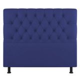 Cabeceira Cama Box Casal King Size Nice 195cm Suede Azul - Abmaza