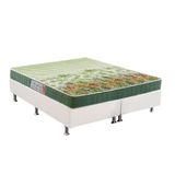 Cama Box Queen: Colchão Espuma Anjos D28/ag65 Pantanal + Base Crc Courano White(158x198)