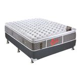 Cama Box Casal: Colchão Molas Ensacadas Castor Pocket Light Stress Oxygen New + Base Gray(138x188)