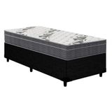 Cama Box Solteiro: Colchão Anatômico Ortobom D33/ep Airtech 100 + Base Crc Courano Black(88x188)