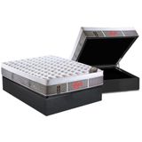 Cama Box Baú Casal: Colchão Molas Pocket Ensacadas Castor Newh + Base Gray(138x188)