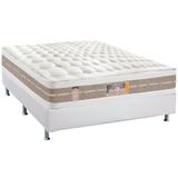 Cama Box Casal: Colchão Molas Ensacadas Castor Pocket Silver Star Air Df + Base White(138x188)