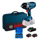 Chave Impacto 1/2 Bateria 18v Bosch Gds18v-1000sd + Kit 2