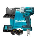 Chave De Impacto 1/2 Bateria 18v Lxt Makita Dtw300z + Kit 2 Baterias 5ah E Carregador Bivolt + Jogo De Soquete 10 Peças