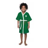 Roupão Aveludado Infantil Quimono Palmeiras P Lepper
