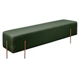 Recamier Banco Eros Luxo Bronze Castellar Móbile Veludo Verde Veludo Verde