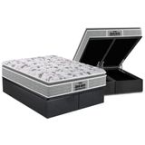 Cama Box Baú Queen: Colchão Anatômico Probel D45 / Ep Plus Pillow Top + Base Gray(158x198)