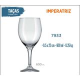 12 Taças Imperatriz 600ml - Vinho Tinto Rosé Branco Água