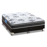 Cama Box Queen: Colchão Ortopédico Probel Guarda Costas Extra Firme + Base Crc Suede Black(158x198)