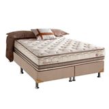 Cama Box Queen: Colchão Molas Herval Maxspring Istambul + Base Crc Suede Clean(158x198)