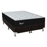 Cama Box Queen: Colchão Molas Ensacadas Orthoflex Masterpocket Tricot + Base Black(158x198)