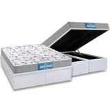 Cama Box Baú Queen: Colchão D45 Probel / Ep Próextreme Plus Double Face + Base White(158x198)