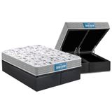 Cama Box Baú Queen: Colchão Ortopédico Probel D45/ep Próextreme Plus Face+base Gray(158x198)