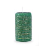 Vela Artesanal Fios 6x8cm Detalhe Original Verde