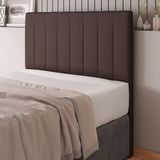 Cabeceira Cama Box Casal King Size Ivana 193cm Sintético Marrom - Abmaza