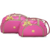 Kit Bolsa Maternidade Bebe Enxoval Pink Barbie G E P Miellu