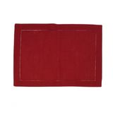 Americano De Linho Vermelho 36x50 Cm