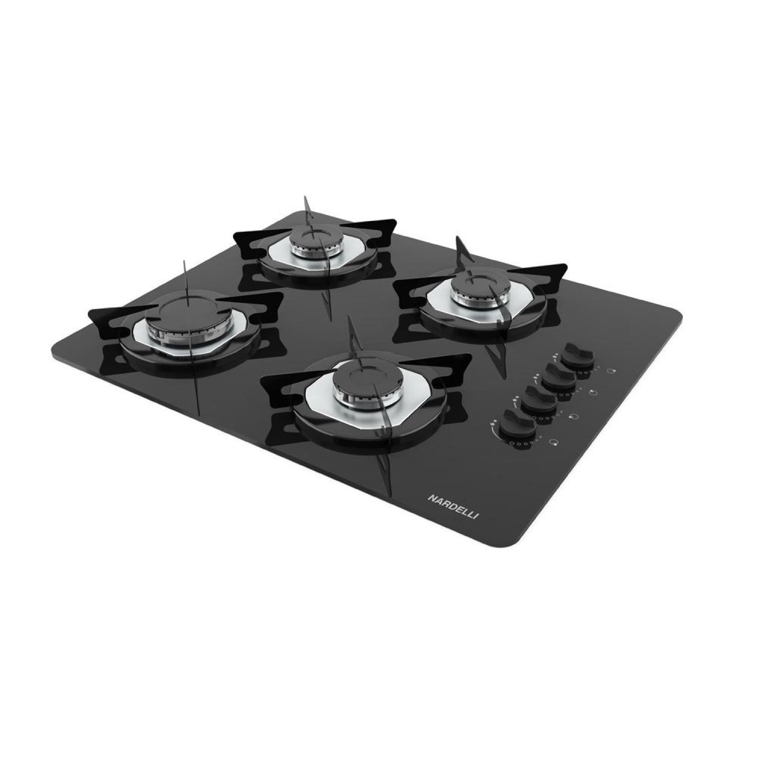 Cooktop 4 Bocas Mesa De Vidro Flange Inox Bivolt Nardelli