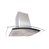 Coifa Ilha Vidro Curvo 75cm 127v Nardelli Inox