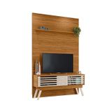 Rack Com Painel Para Tv Até 65 Polegadas 2 Portas Premium Naturale / Off White